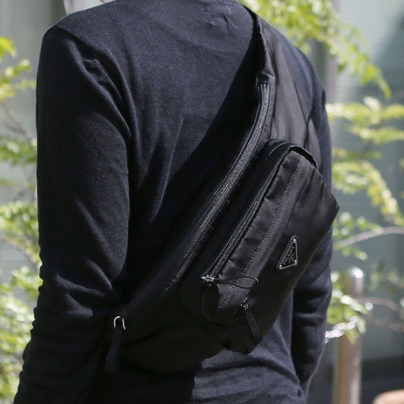 Prada Black Large Nylon Waist Belt Crossbody Bag - Picture 12 of 16